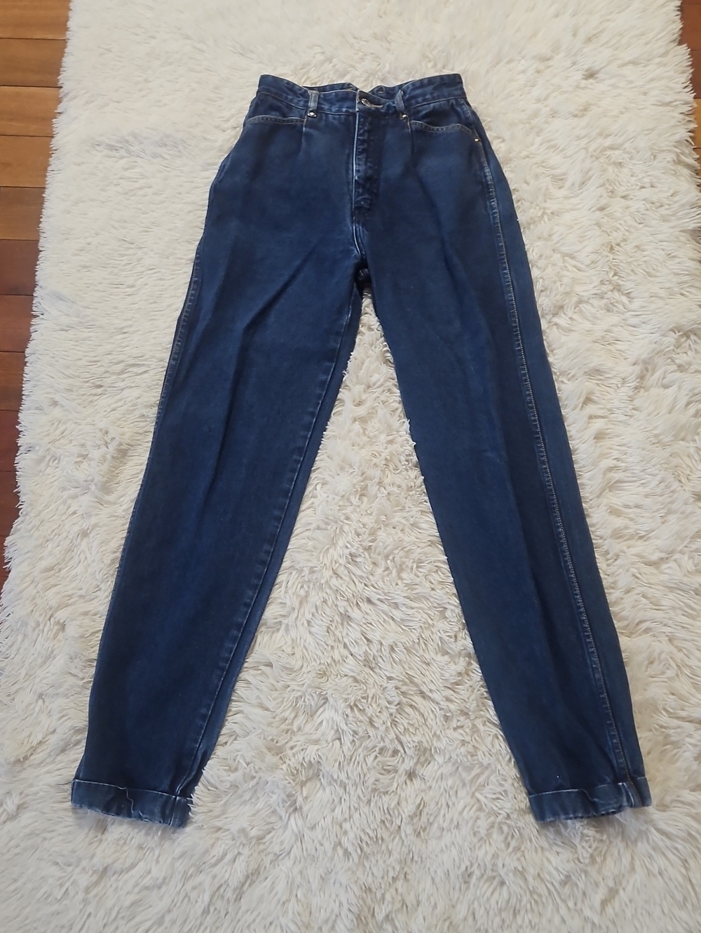 Vintage BRITTANIA High-Waist Women's Dark Blue Jeans